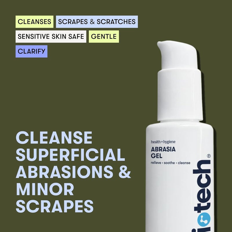 BRIOTECH Abrasia Gel, Hypochlorous Acid Cleanser for Minor Cuts & Scrapes, Vegan HOCl Hydrogel, Quick Dry Irritation Relief, Anti-Itch, Sunburn Discomfort, Antibiotic Free, 3.4 fl oz - Image 2